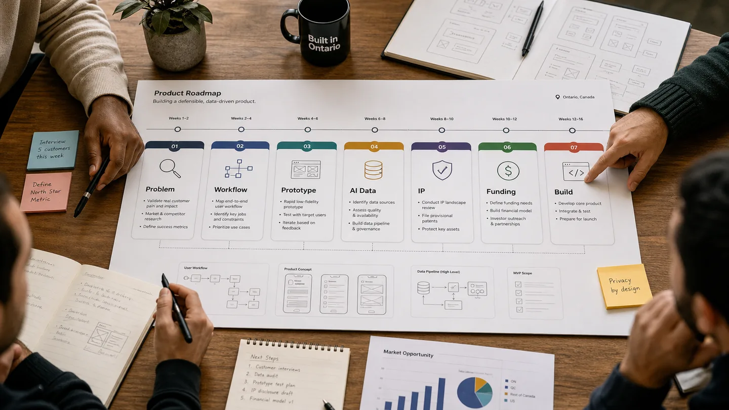 Ontario startup planning a grant-ready AI MVP roadmap