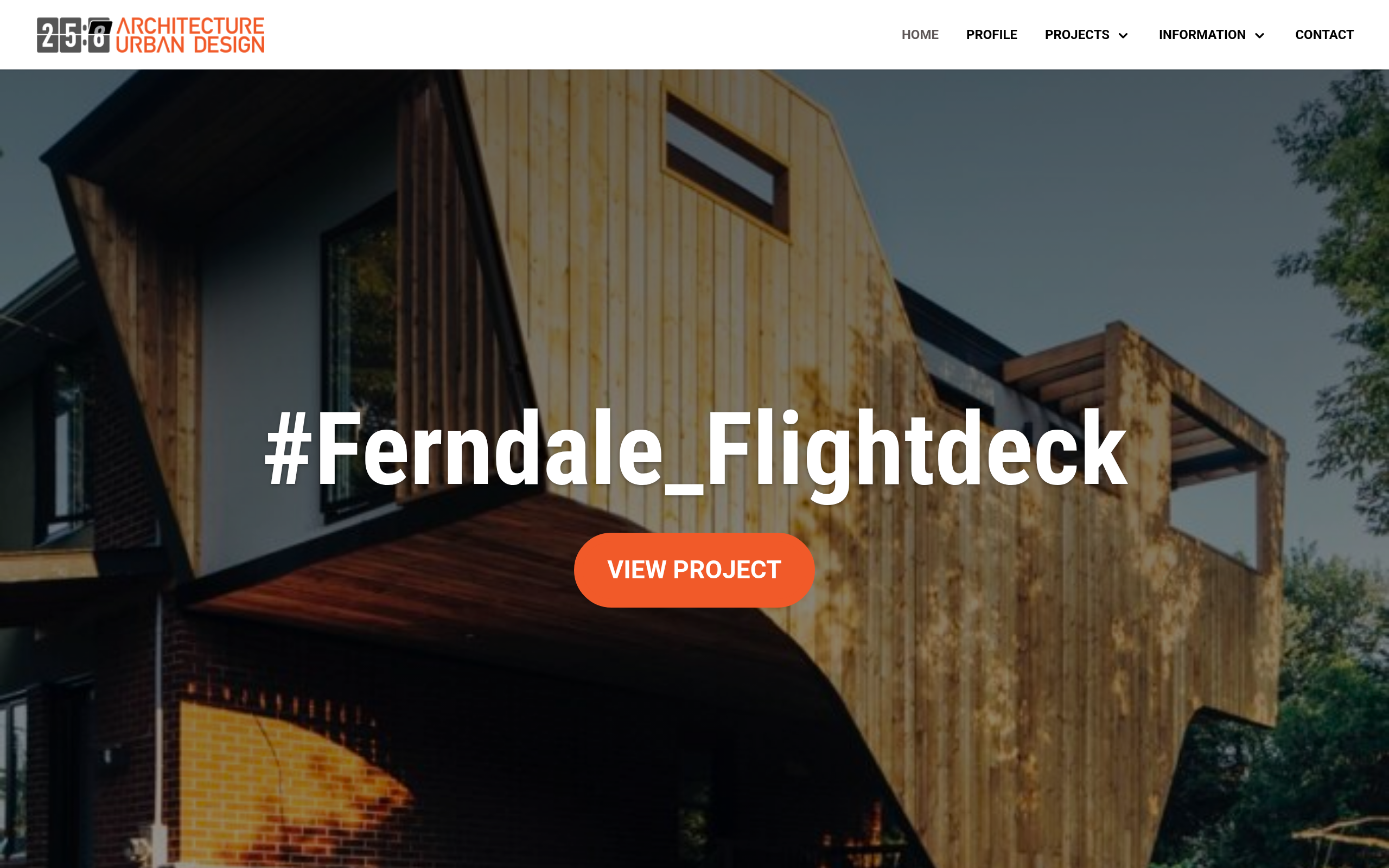 25:8 Architecture homepage screenshot