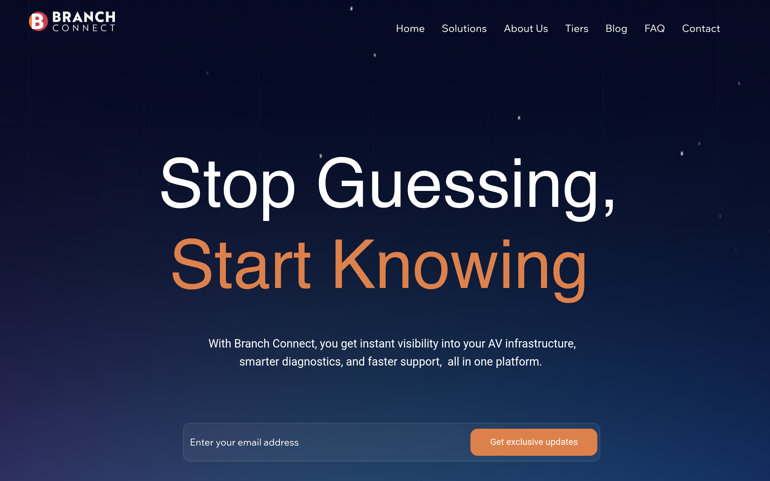 Branch Connect homepage screenshot